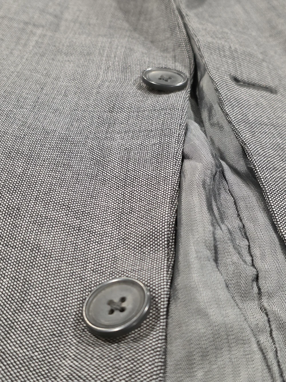 46R Men's Kenneth Cole Awearness Blazer Gray Wool 2 Button Sport Coat